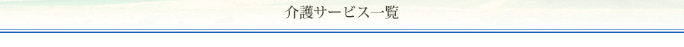 介護サービス一覧